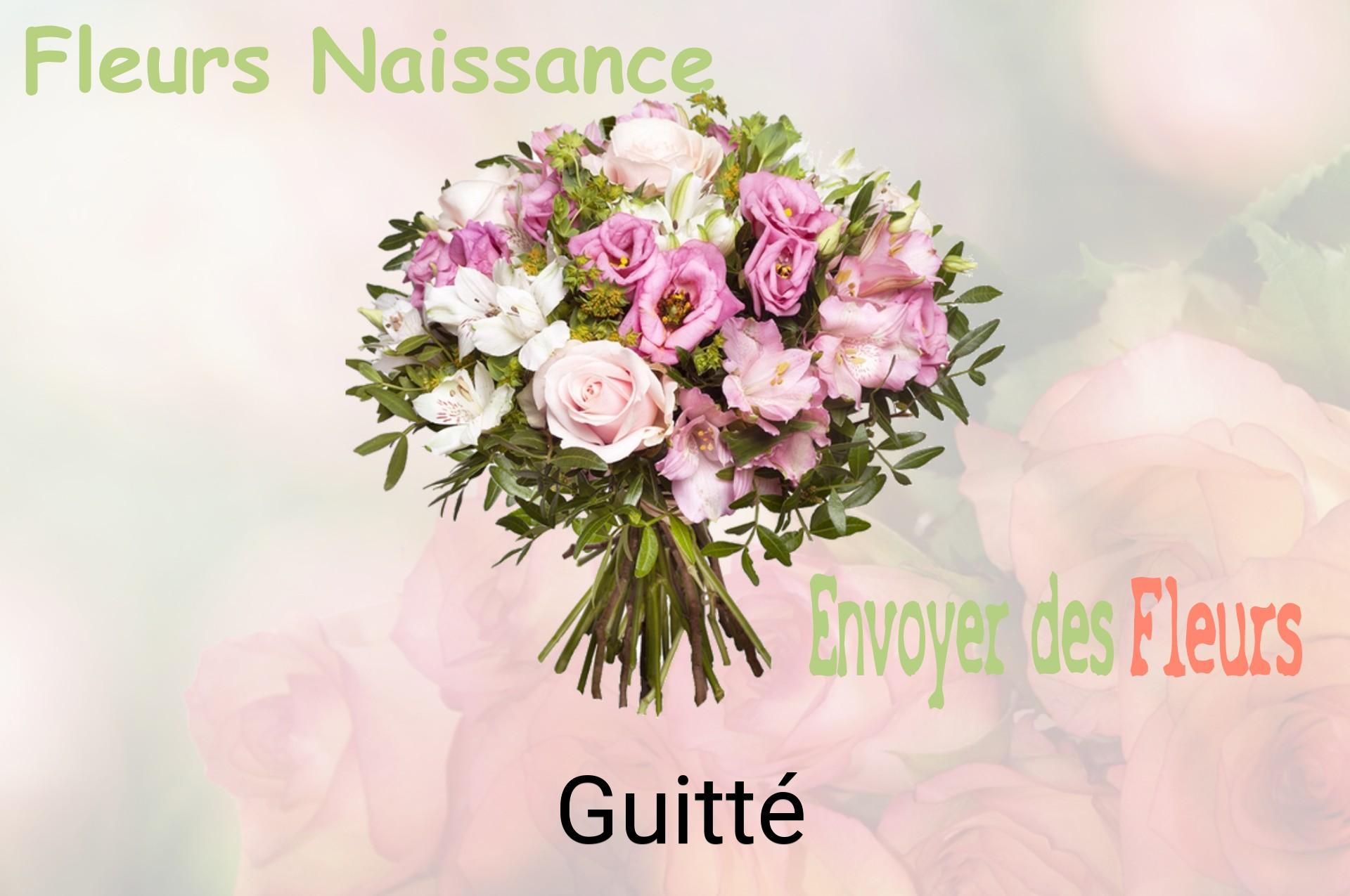 Bouquet de fleurs de naissance livré à Guitté